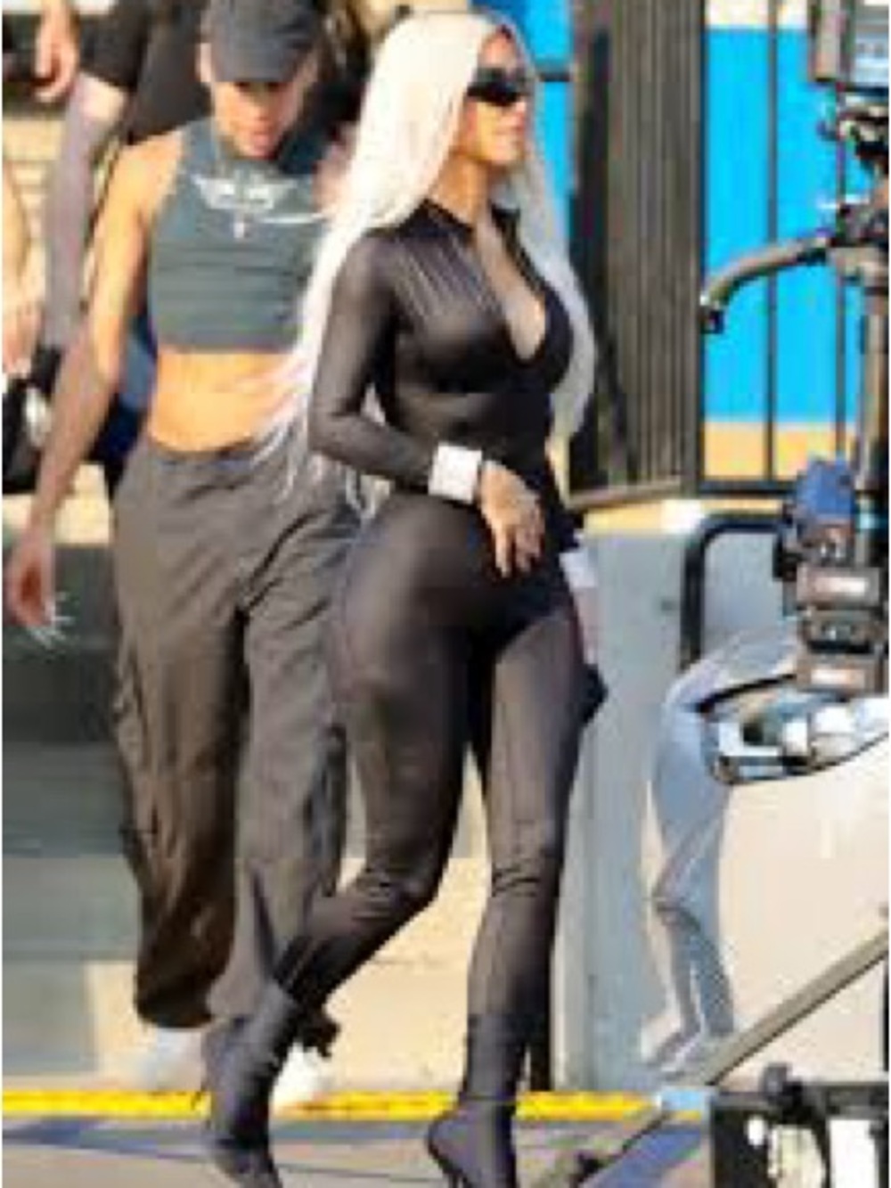 SKIMS Black Long-Sleeve zipper Jumpsuit